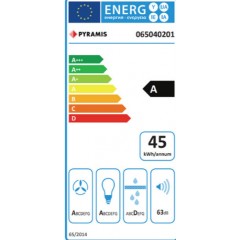 Pyramis 065040201 Agilo Απορροφητήρας Καμινάδα 60cm Μαύρος Pyramis 065040201 Agilo Απορροφητήρας Καμινάδα 60cm Μαύρος